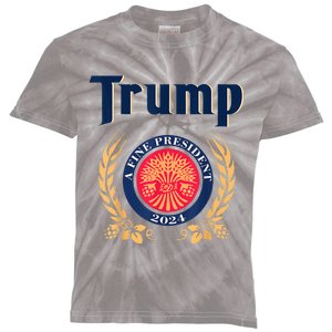 Trump A Fine President 2024 Kids Tie-Dye T-Shirt