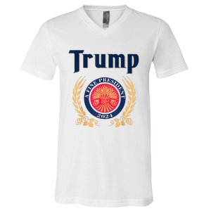 Trump A Fine President 2024 V-Neck T-Shirt