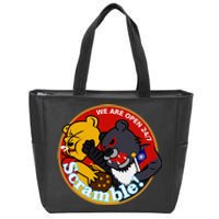 Taiwan Air Force Badge Red Zip Tote Bag