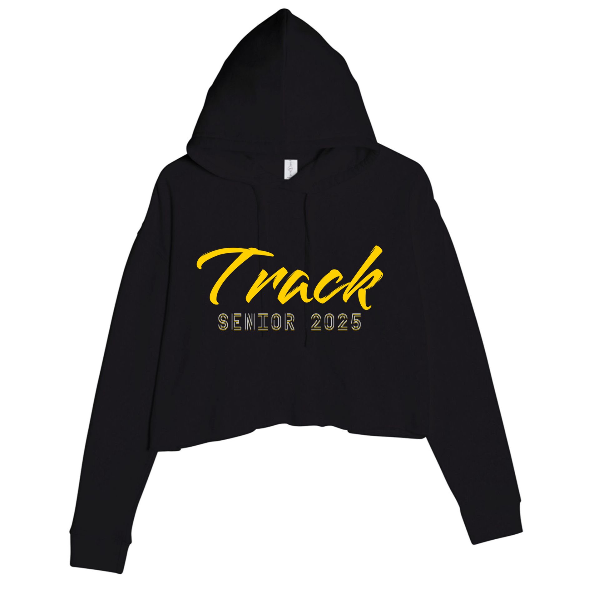 Track And Field Track Senior 2025 Gift Crop Fleece Hoodie