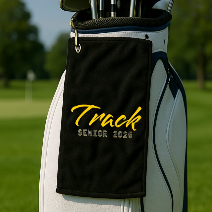 Track And Field Track Senior 2025 Gift Golf Towel
