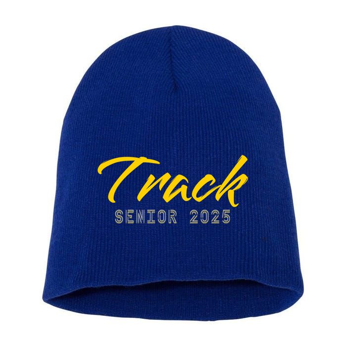 Track And Field Track Senior 2025 Gift Short Acrylic Beanie