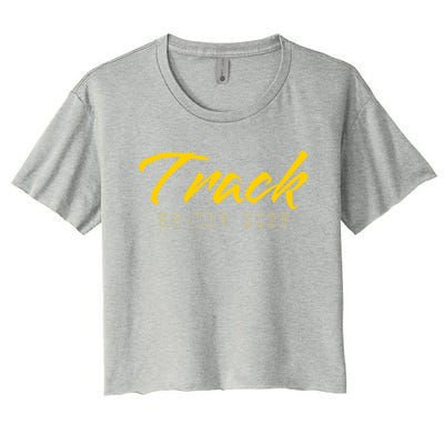 Track And Field Track Senior 2025 Gift Women's Crop Top Tee