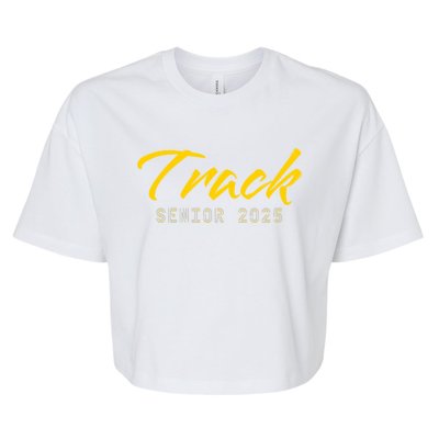 Track And Field Track Senior 2025 Gift Bella+Canvas Jersey Crop Tee