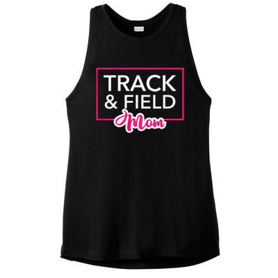 Track And Field Mom Running Mom Ladies PosiCharge Tri-Blend Wicking Tank