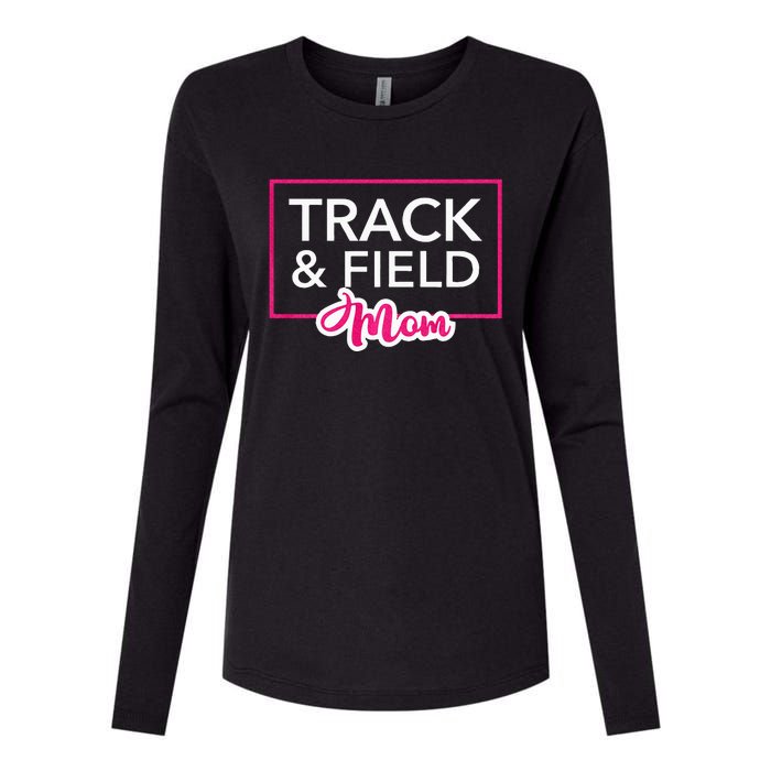 Track And Field Mom Running Mom Womens Cotton Relaxed Long Sleeve T-Shirt