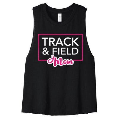 Track And Field Mom Running Mom Women's Racerback Cropped Tank