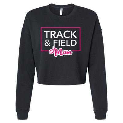 Track And Field Mom Running Mom Cropped Pullover Crew