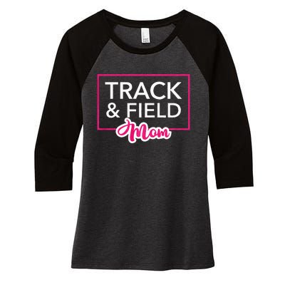 Track And Field Mom Running Mom Women's Tri-Blend 3/4-Sleeve Raglan Shirt