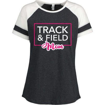 Track And Field Mom Running Mom Enza Ladies Jersey Colorblock Tee