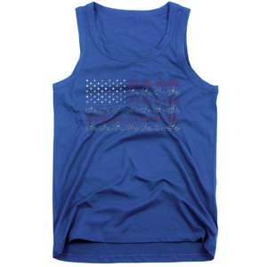 Tractor American Flag Farmer  Tank Top