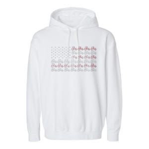 Tractor American Flag Farmer  Garment-Dyed Fleece Hoodie