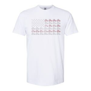 Tractor American Flag Farmer  Softstyle CVC T-Shirt