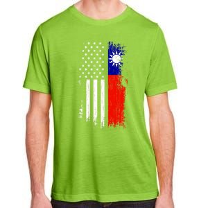 Taiwanese American Flag Pride Taiwan Usa Gift Adult ChromaSoft Performance T-Shirt