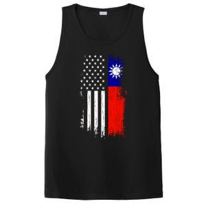 Taiwanese American Flag Pride Taiwan Usa Gift PosiCharge Competitor Tank