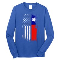 Taiwanese American Flag Pride Taiwan Usa Gift Long Sleeve Shirt