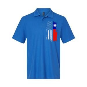 Taiwanese American Flag Pride Taiwan Usa Gift Softstyle Adult Sport Polo