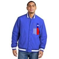 Taiwanese American Flag Pride Taiwan Usa Gift Insulated Varsity Jacket