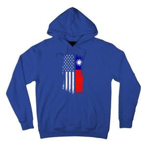 Taiwanese American Flag Pride Taiwan Usa Gift Tall Hoodie