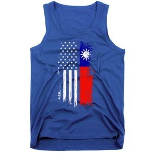 Taiwanese American Flag Pride Taiwan Usa Gift Tank Top