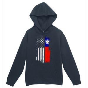 Taiwanese American Flag Pride Taiwan Usa Gift Urban Pullover Hoodie