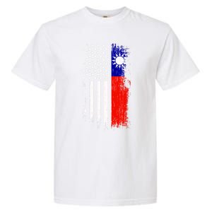 Taiwanese American Flag Pride Taiwan Usa Gift Garment-Dyed Heavyweight T-Shirt