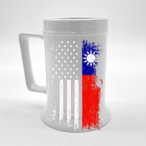 Taiwanese American Flag Pride Taiwan Usa Gift Beer Stein