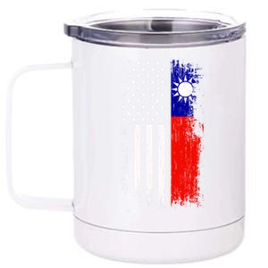 Taiwanese American Flag Pride Taiwan Usa Gift 12 oz Stainless Steel Tumbler Cup