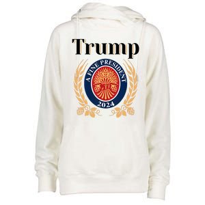 Trump A Fine President 2024 Reelection 2024 Womens Funnel Neck Pullover Hood