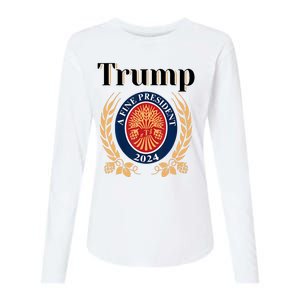 Trump A Fine President 2024 Reelection 2024 Womens Cotton Relaxed Long Sleeve T-Shirt