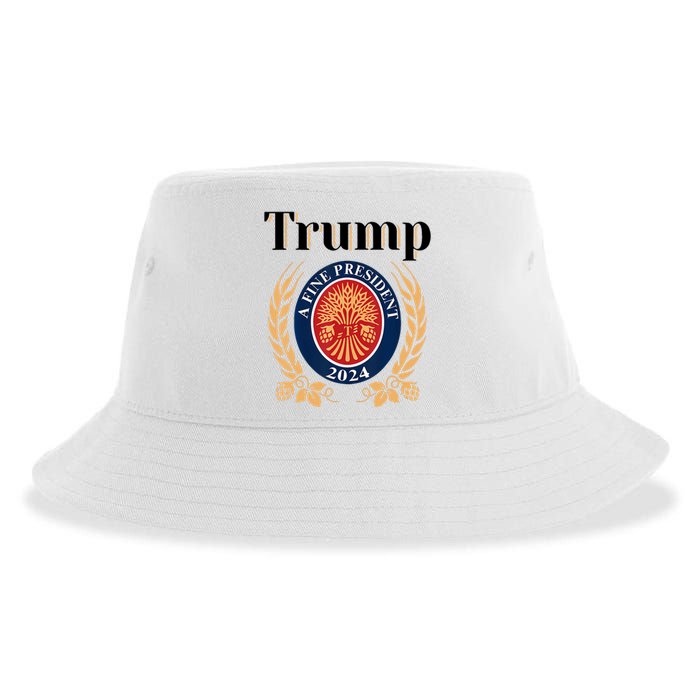 Trump A Fine President 2024 Reelection 2024 Sustainable Bucket Hat