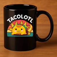 Taco Axolotl- Funny Taco Tuesday Mexican 11oz C Handle Ceramic Mug