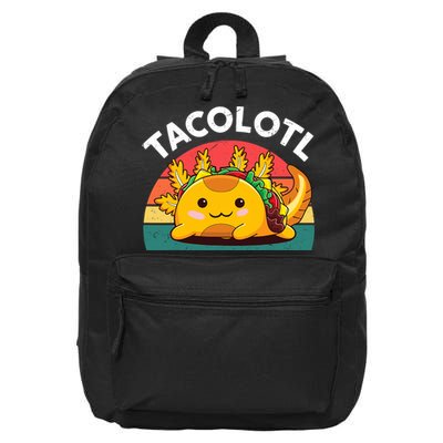 Taco Axolotl- Funny Taco Tuesday Mexican 16 in Basic Backpack
