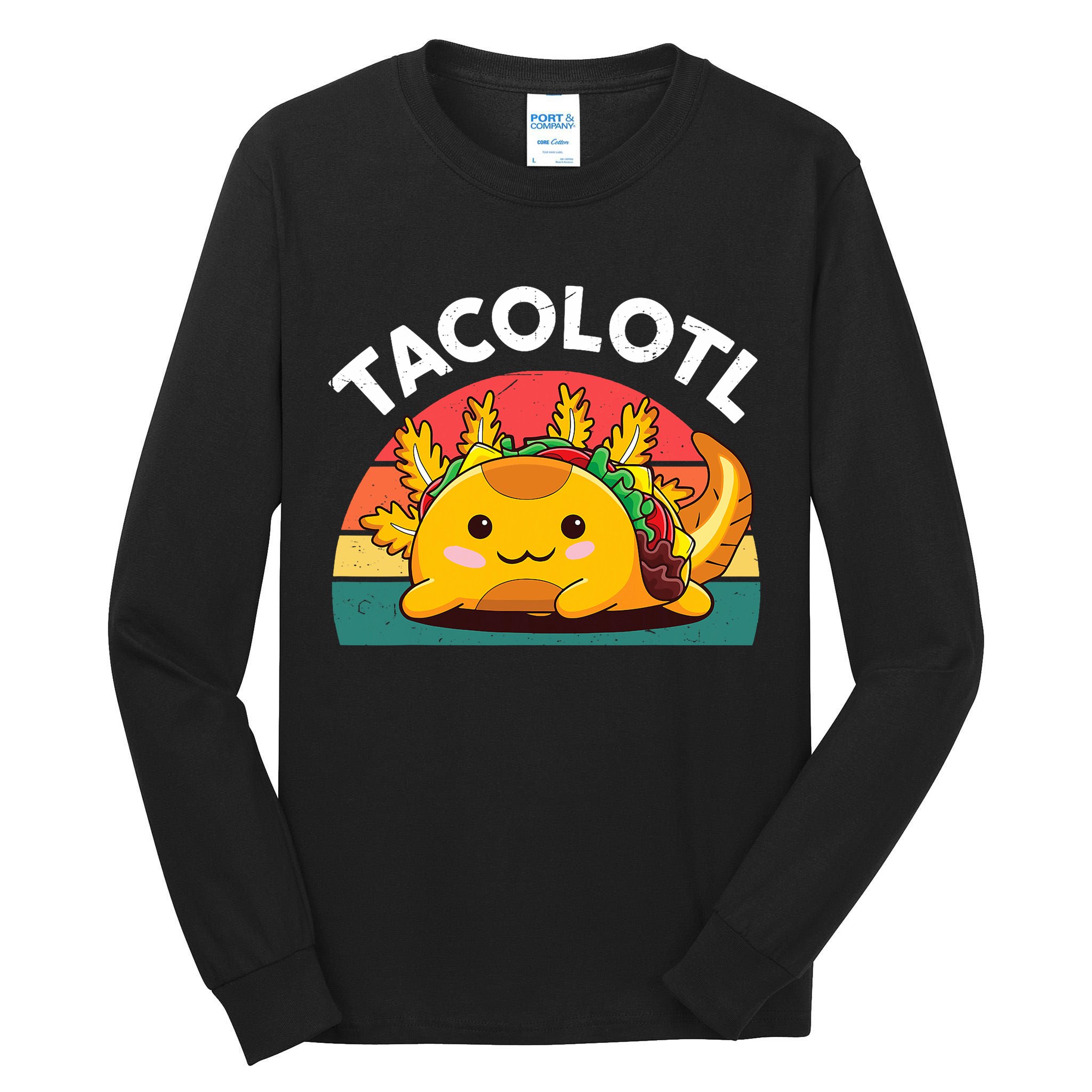 Taco Axolotl- Funny Taco Tuesday Mexican Tall Long Sleeve T-Shirt