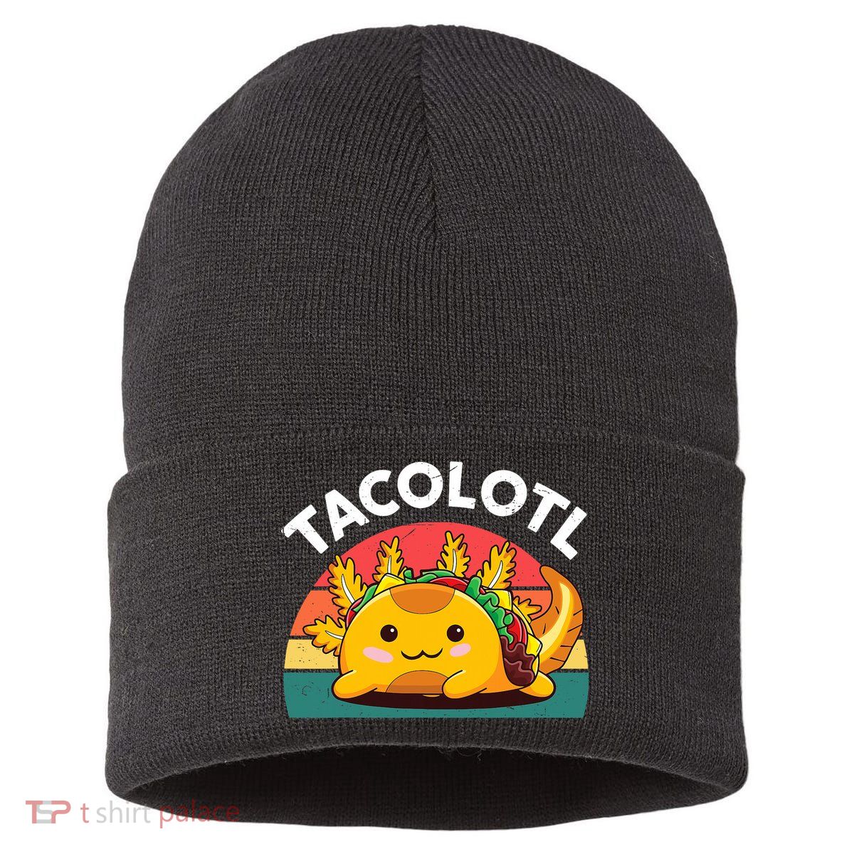 Taco Axolotl- Funny Taco Tuesday Mexican Sustainable Knit Beanie