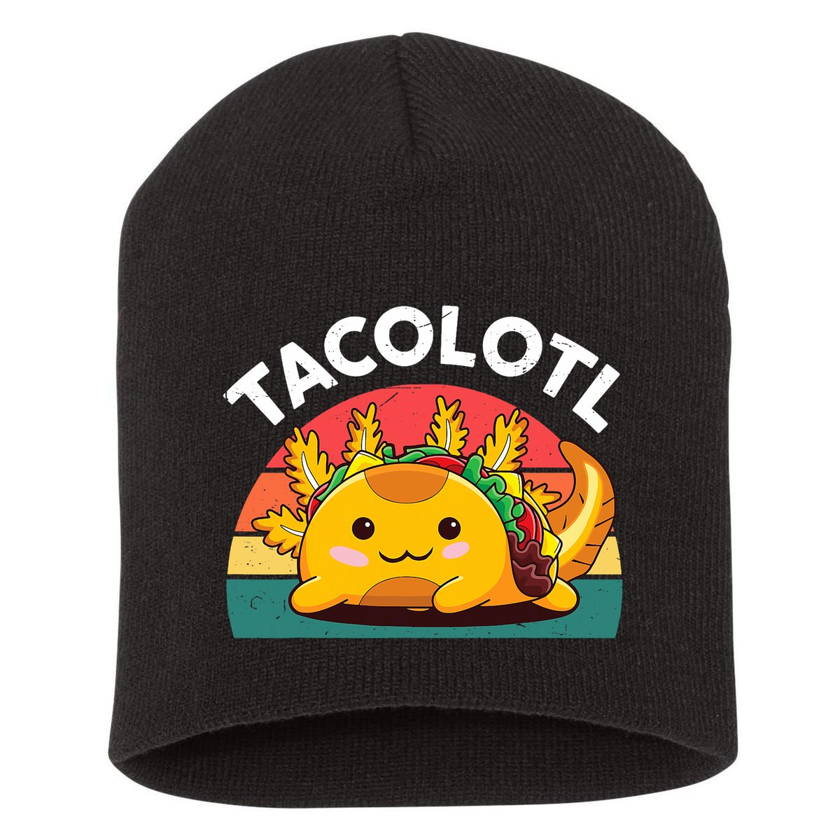 Taco Axolotl- Funny Taco Tuesday Mexican Short Acrylic Beanie