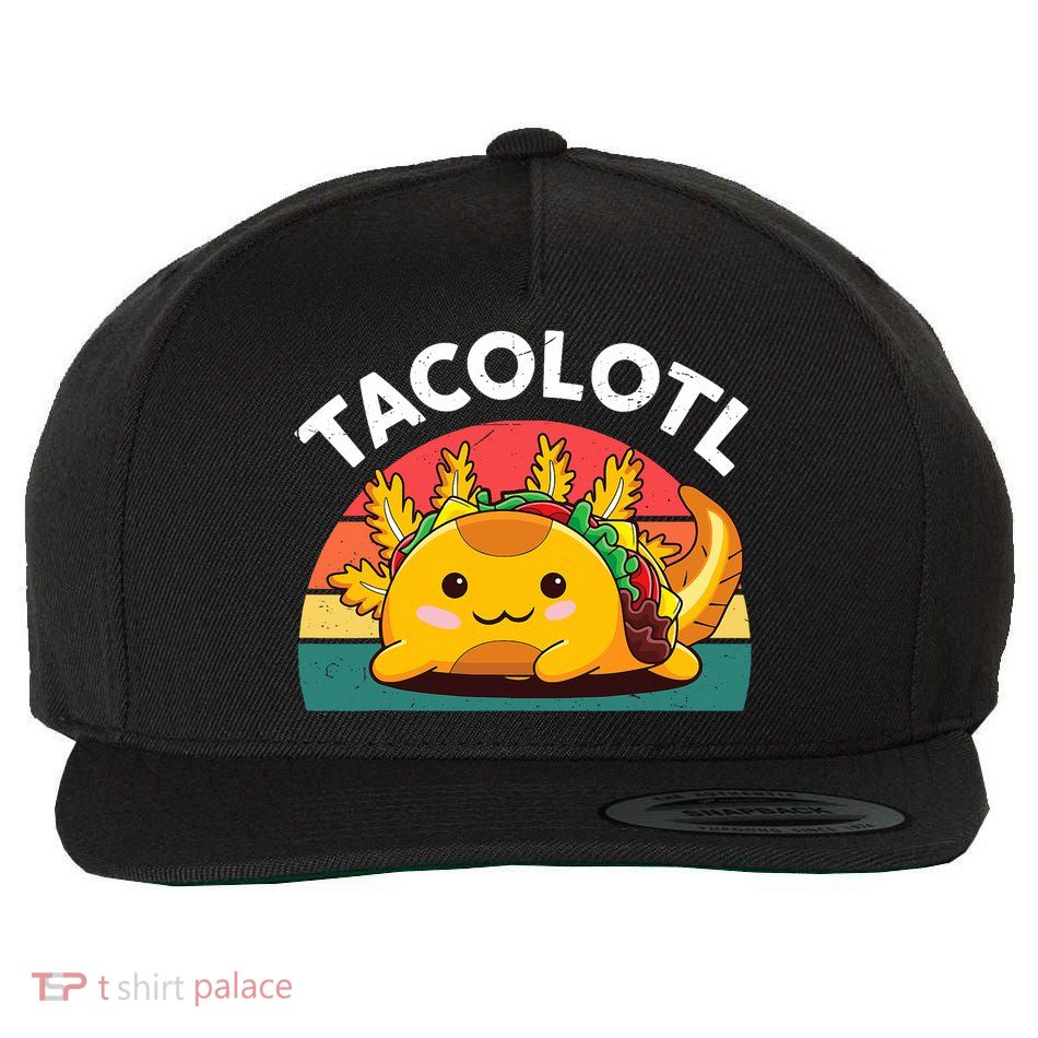 Taco Axolotl- Funny Taco Tuesday Mexican Wool Snapback Cap