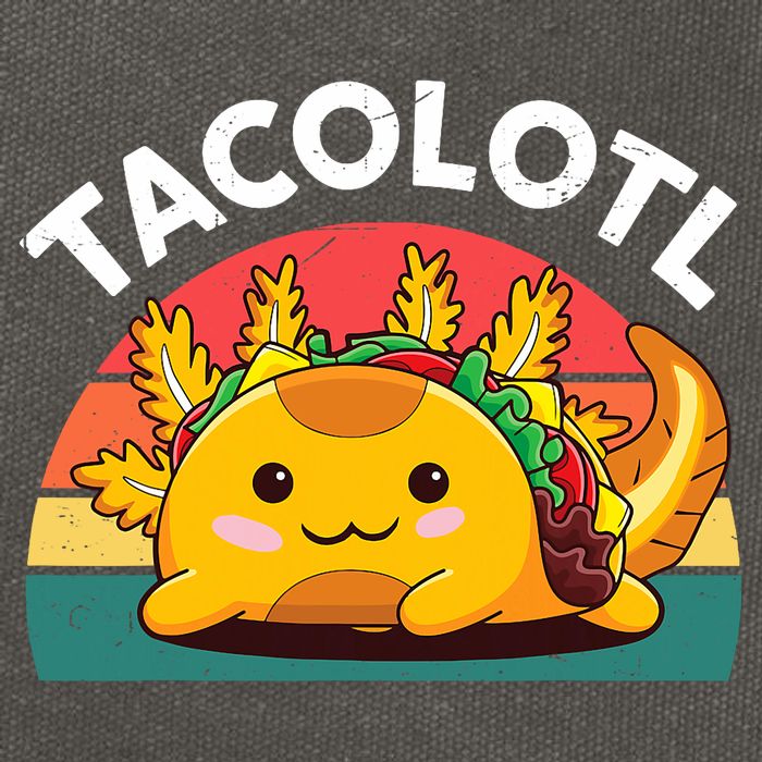 Taco Axolotl- Funny Taco Tuesday Mexican Cotton Canvas Backpack