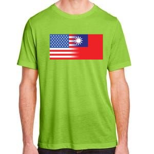 Taiwanese American Flag Us Taiwan Pride Gift Adult ChromaSoft Performance T-Shirt