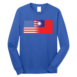 Taiwanese American Flag Us Taiwan Pride Gift Long Sleeve Shirt