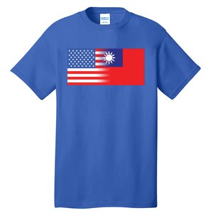 Taiwanese American Flag Us Taiwan Pride Gift Tall T-Shirt