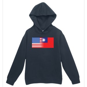 Taiwanese American Flag Us Taiwan Pride Gift Urban Pullover Hoodie