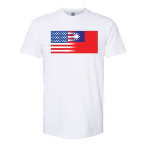 Taiwanese American Flag Us Taiwan Pride Gift Softstyle CVC T-Shirt