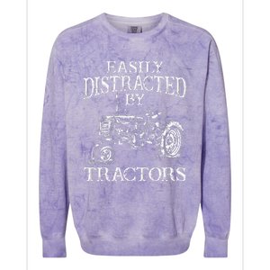 Tractor Art Farming Agriculture Farmer Truck Colorblast Crewneck Sweatshirt