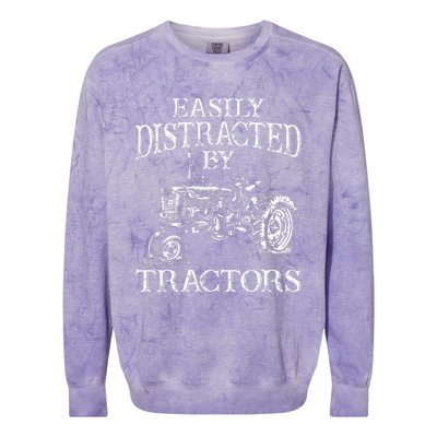 Tractor Art Farming Agriculture Farmer Truck Colorblast Crewneck Sweatshirt