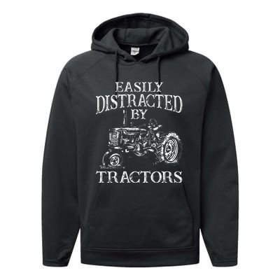 Tractor Art Farming Agriculture Farmer Truck Performance Fleece Hoodie