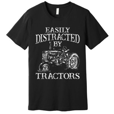 Tractor Art Farming Agriculture Farmer Truck Premium T-Shirt