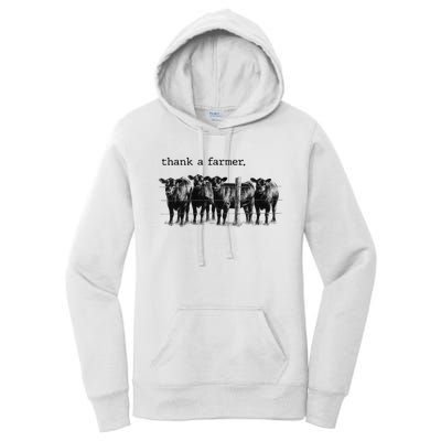 Thank a Farmer Cow Lover Heifer Lover Agriculture Outfit Women's Pullover Hoodie