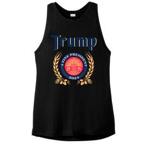 Trump A Fine President 2024 Ladies PosiCharge Tri-Blend Wicking Tank