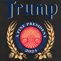 Trump A Fine President 2024 7 Panel Mesh Trucker Snapback Hat